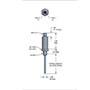 810 Series Compact Temperature Transmitter, 0/100 ºF Temperature Range, 4-20 mA Output, 1/4 NPT Process Connection, M12 x 1 (4-Pin), 1.0 in Stem, 6 mm Diameter